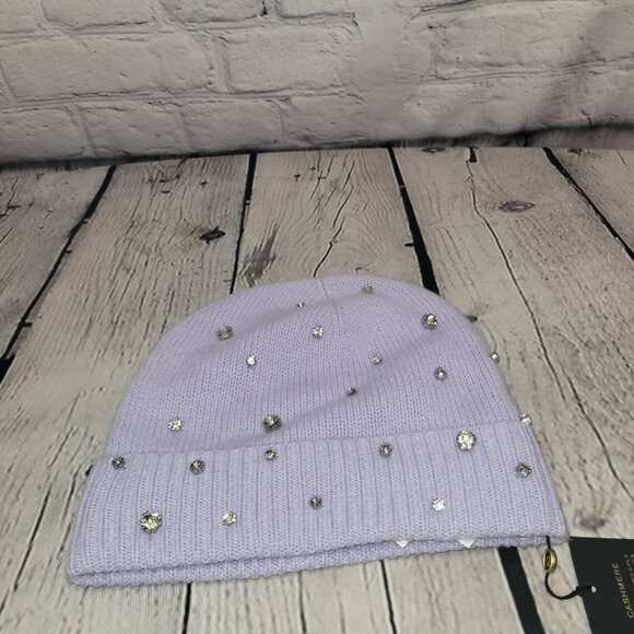 Charter Club Cashmere Embellished Cuffed Beanie - Picture 6 of 6